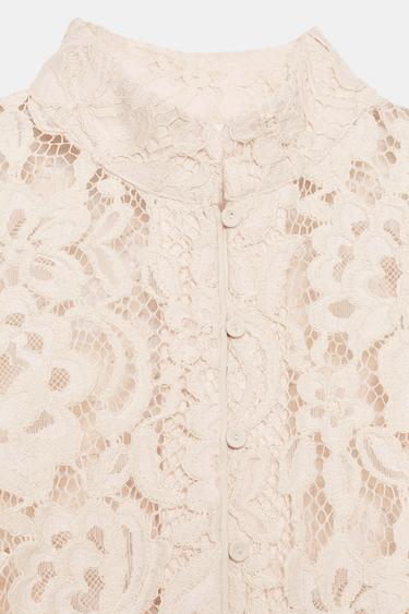 BLAZER DENTELLE ZW COLLECTION - Écru de Zara - Image 6