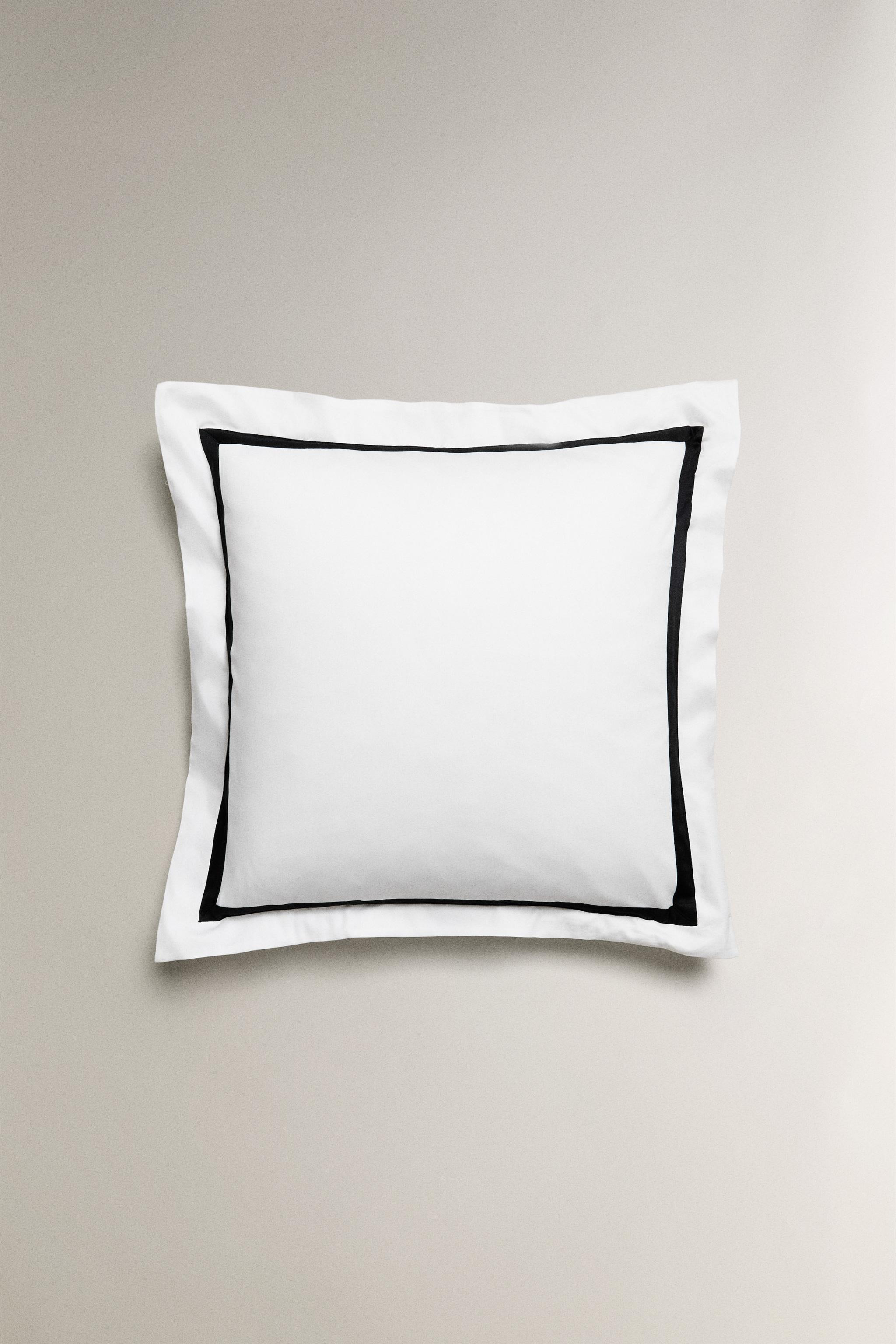 BORDERED SATEEN PILLOWCASE