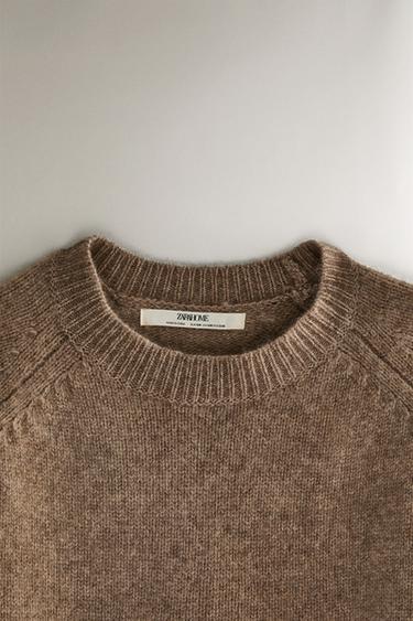 CASHMERE SWEATER - Brown / Taupe by Zara - Image 1