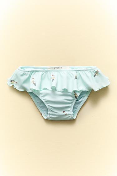 CHILDREN'S ICE CREAM RUFFLED BEACH BIKINI BOTTOMS - Light blue by Zara - Image 5
