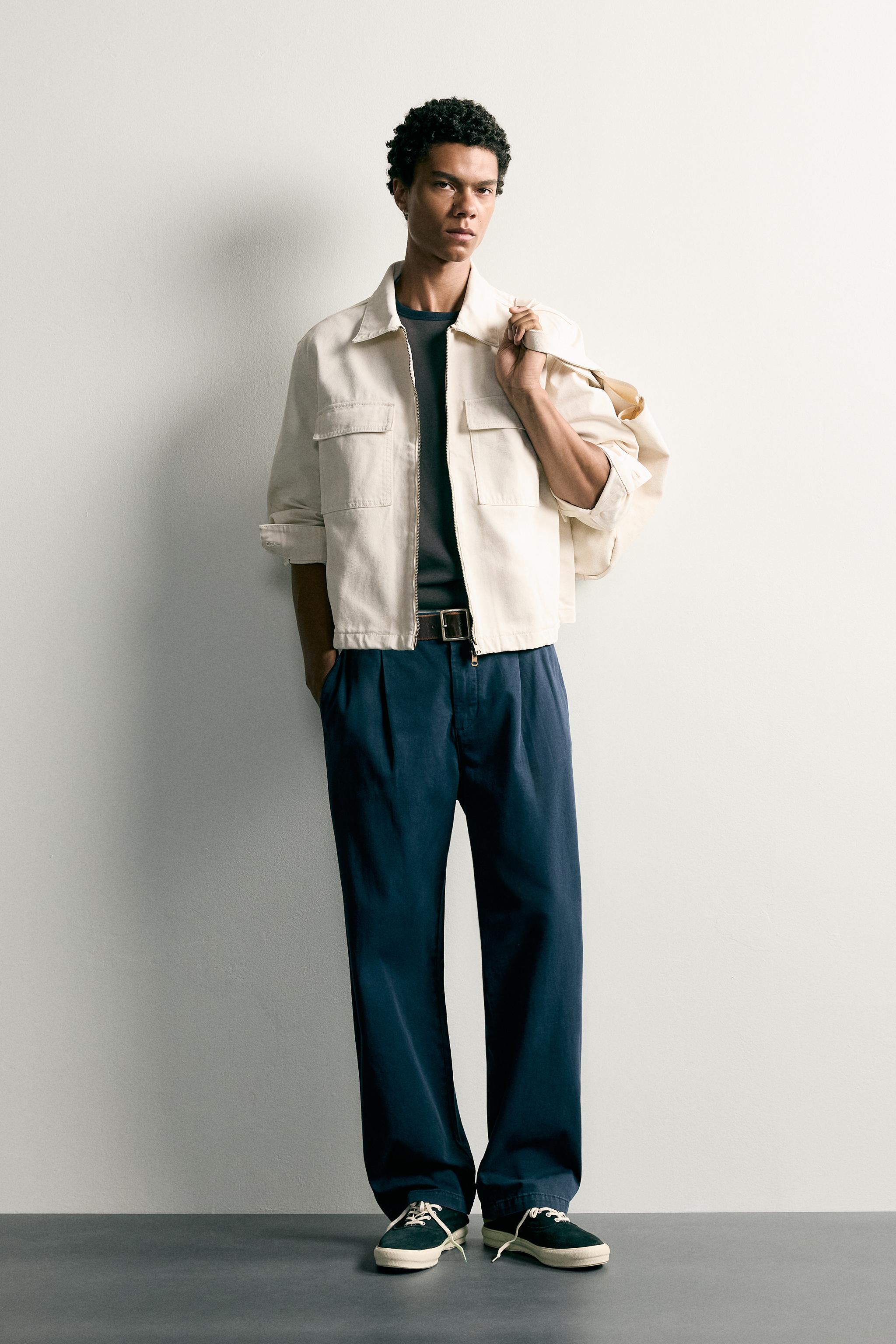 BOXY FIT POCKET OVERSHIRT — Ecru