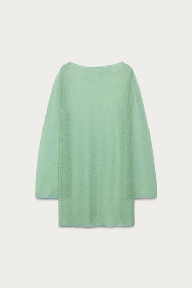 ROBE SEMI-TRANSPARENTE EN MAILLE MARISA BERENSON X ZARA - Vert d'eau de Zara - Image 2
