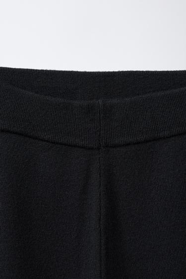 PANTALON EN MAILLE LARGE - Noir de Zara - Image 2