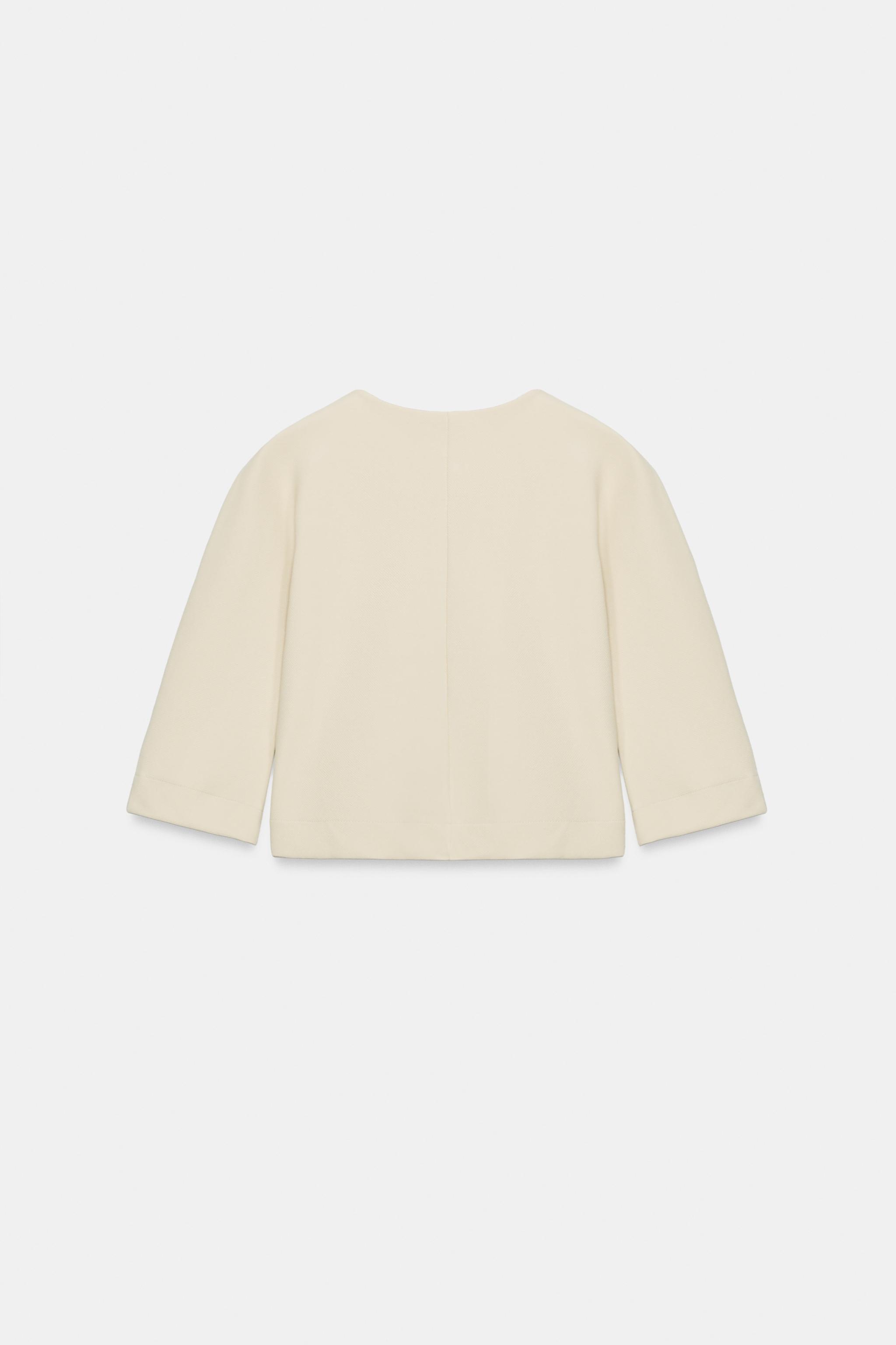 Женские худи Zara CROPPED SWEATSHIRT — фото 7