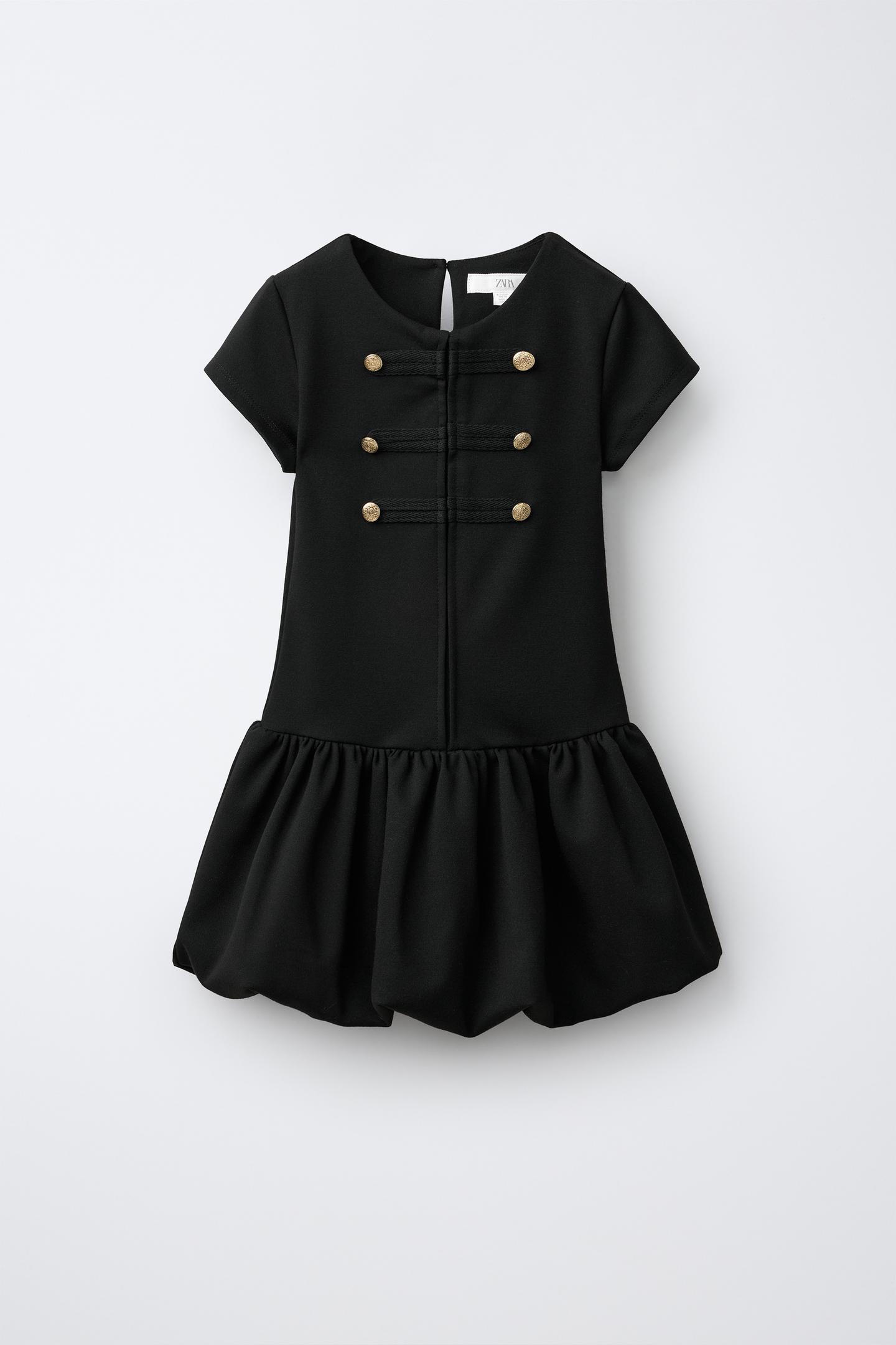 Детское платье Zara Buttoned Bubble, цвет: Чёрный