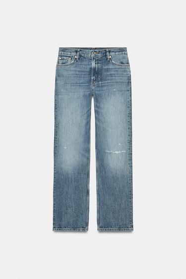 JEANS ZW COLLECTION BOOTCUT MITTELHOHER BUND - Mittelblau von Zara