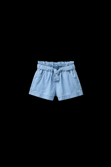 BERMUDA DENIM FLUIDA - Azul de Zara - Imagen 0