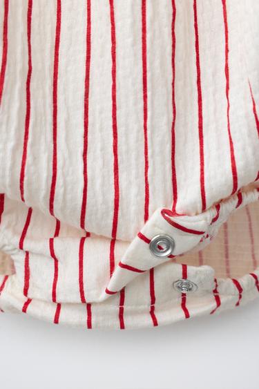 BODY IMPRIMÉ À RAYURES - Blanc / Rouge de Zara - Image 3