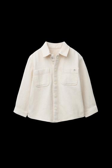 FLOWING OVERSHIRT WITH SNAP BUTTONS - Ecru by Zara - Image 0