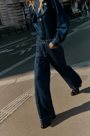 JEANS Z1975 STRAIGHT HIGH-WAIST - Mid-blue by Zara