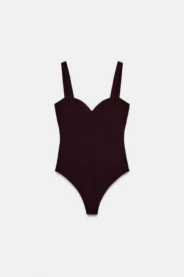 BODY À BRETELLES - Violet foncé de Zara - Image 2