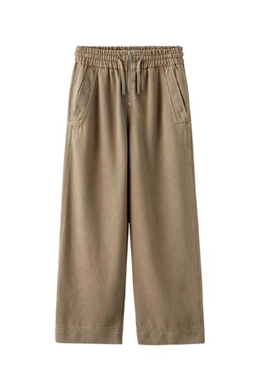 DRAWSTRING TROUSERS WITH ZIP