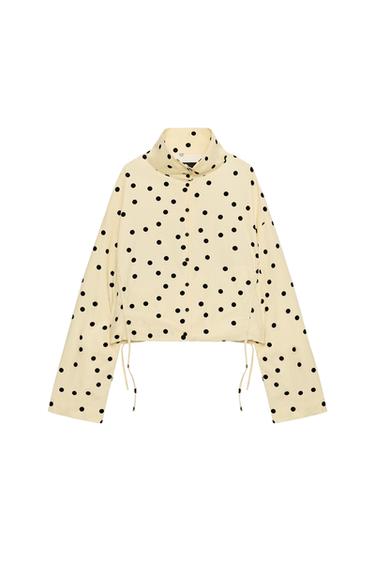 CHAMARRA FRUNCES LUNARES - negro/amarillo de Zara