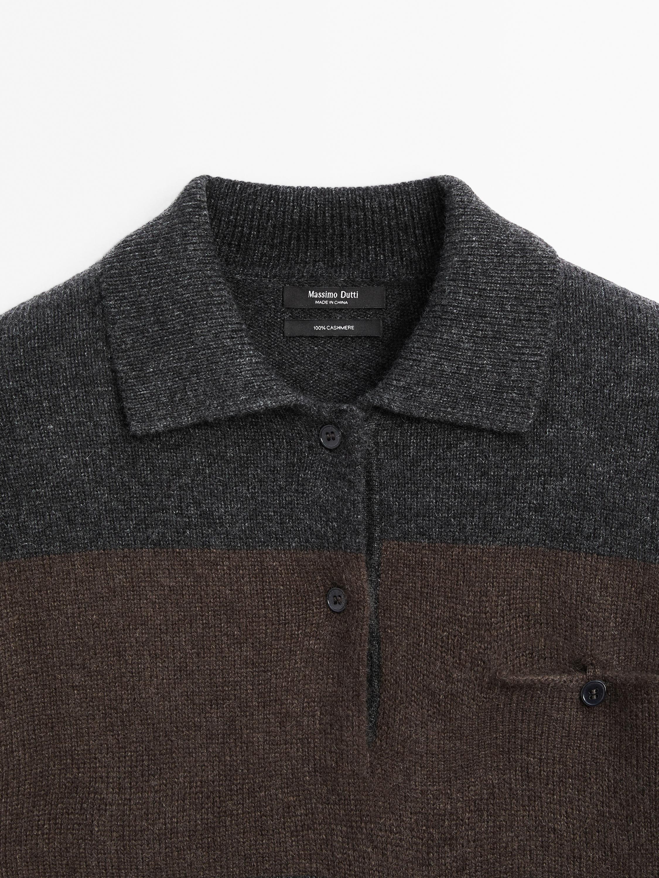 100% cashmere sweater with pocket detail