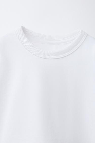 T-SHIRT UNI HEAVY WEIGHT - Blanc cassé de Zara - Image 2