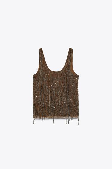 TOP FANTAISIE ZW COLLECTION - Doré de Zara - Image 9