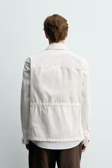 VESTE REGULAR FIT À POCHES - Blanc cassé de Zara - Image 2