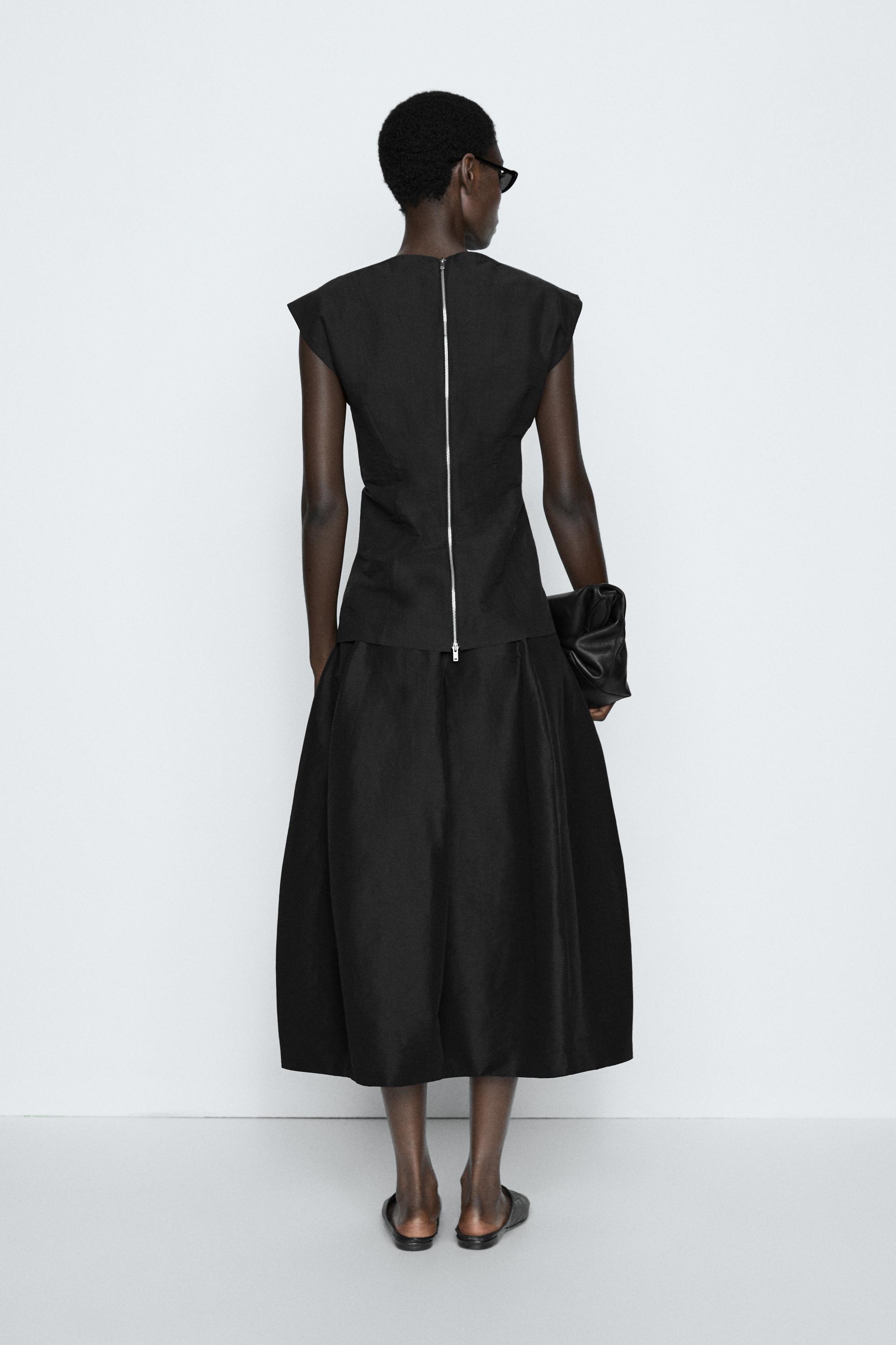 Flowing Seamed Midi Skirt - STUDIO