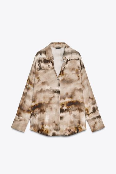 TIE-DYE SHIRT - Brown by Zara - Image 3