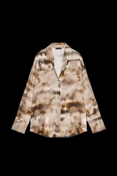 TIE-DYE SHIRT - Brown by Zara - Image 0
