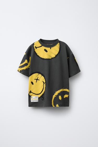 SMILEYWORLD ® KAMISETA ESTANPATUA - Antrazita grisa, Zara-rena