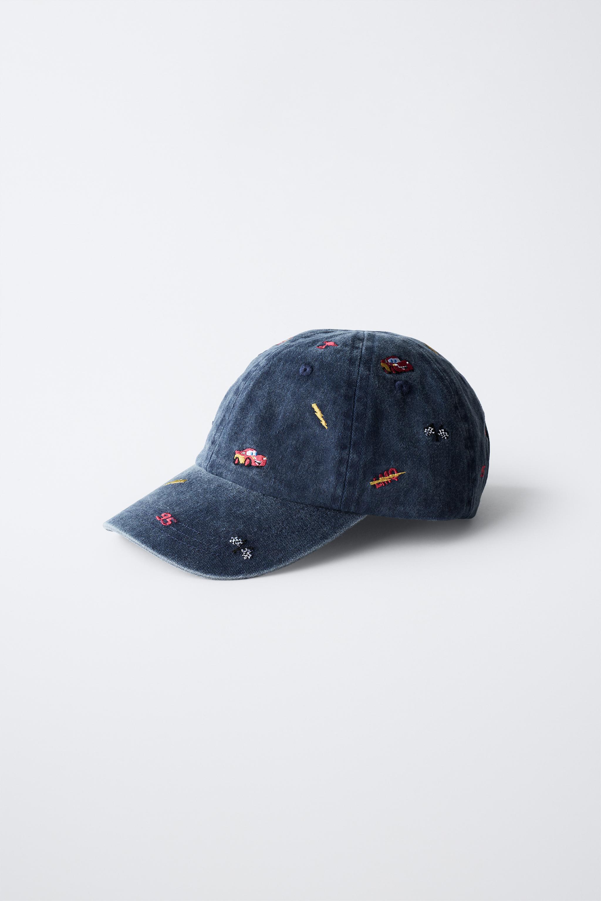 DENIM CARS LIGHTNING MCQUEEN © DISNEY/PIXAR EMBROIDERED CAP — Blue