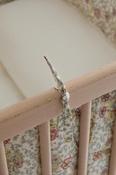 FLORAL BABY COT BUMPER COVER - Light beige by Zara - Image 3