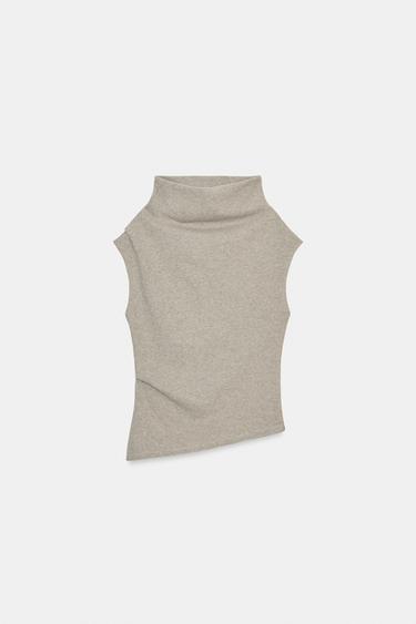 Zara SLEEVELESS TOP - Gray