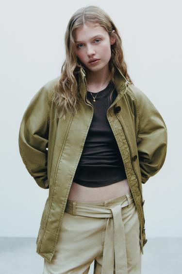 VOLUME CARGO TROUSERS - Light khaki by Zara - Image 1