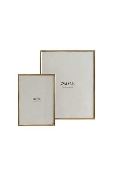 PORTA-RETRATO DE METAL DOURADO - Dourado da Zara
