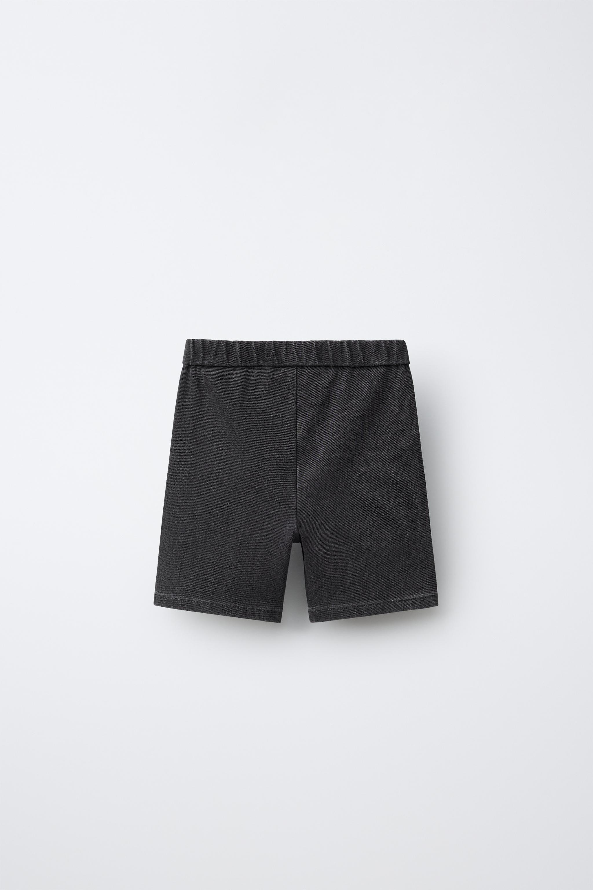 DENIM BIKE SHORTS