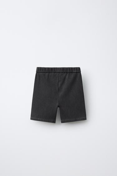 DENIM CYCLING LEGGINGS - Grey by Zara - Image 1