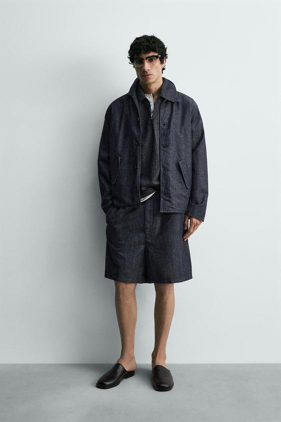 RELAXED FIT DENIM OVERSHIRT