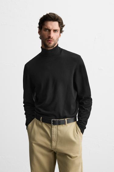 JERSEY MEZCLA VISCOSA - Negro de Zara - Imagen 0