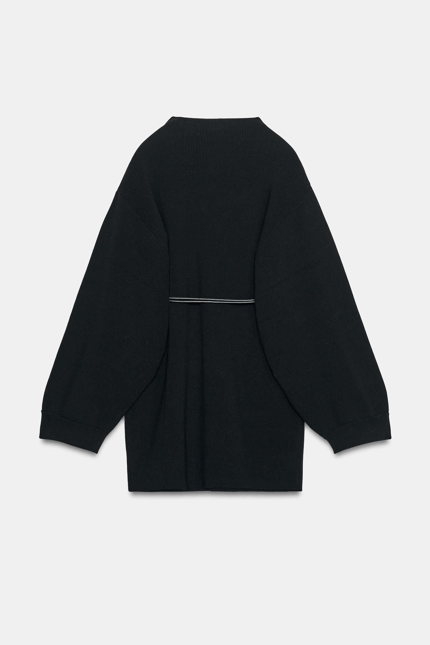 Женское платье Zara Belted Knit Short, цвет: Чёрный — фото 10