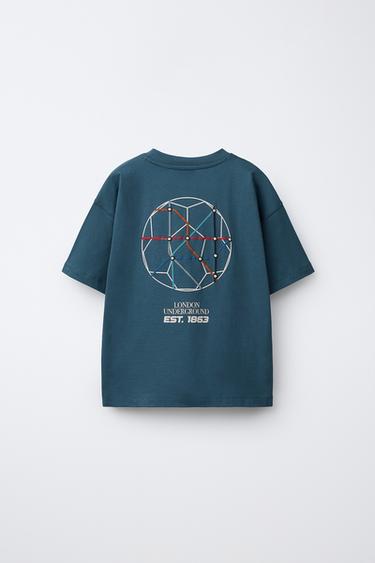 UNDERGROUND LONDON © PRINTED T-SHIRT - Blue by Zara - Image 1