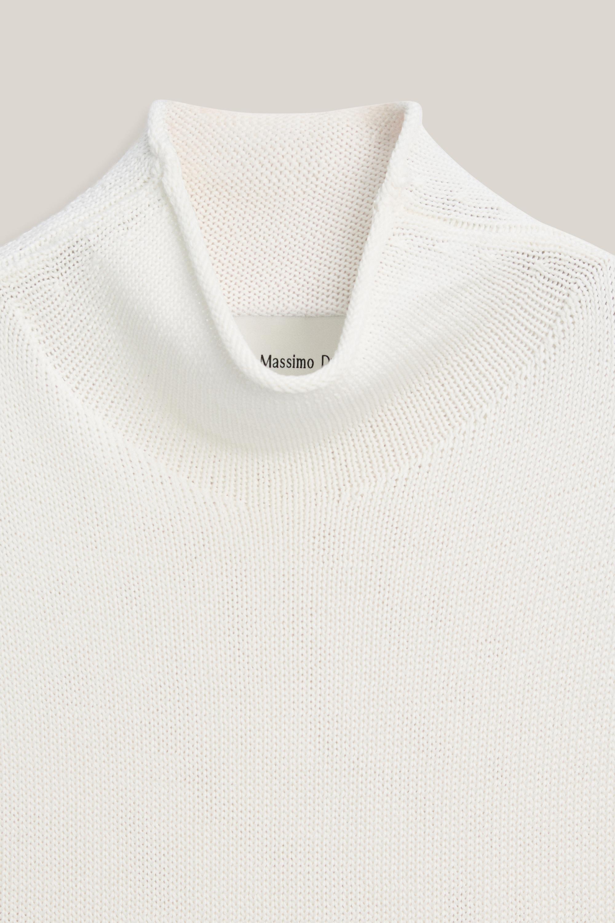 Knit cotton and silk mock turtleneck top - LIMITED EDITION