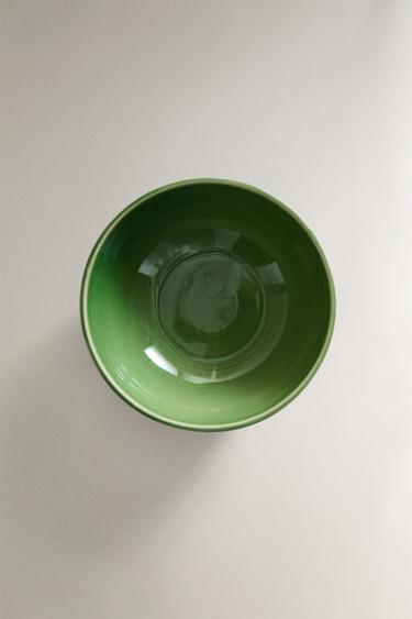 SALADIER GRÈS FLEURS - Bleu / Vert de Zara - Image 4