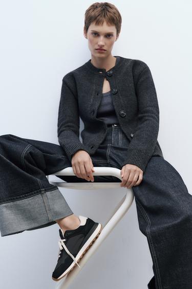 КОМБИНИРОВАННЫЕ БЕГОВЫЕ КРОССОВКИ — Черный от Zara — изображение 0