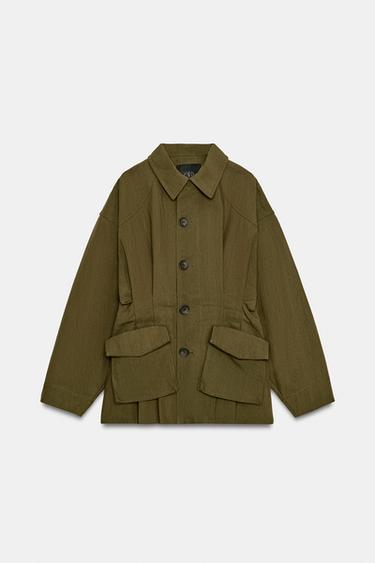 ZW COLLECTION POCKET JACKET - Khaki by Zara - Image 3