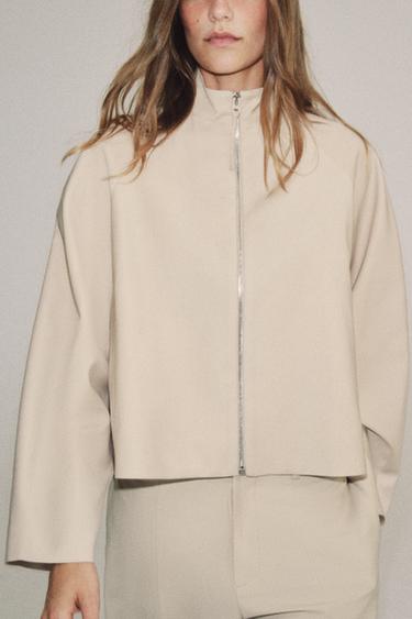 BLOUSON BOMBER ZW COLLECTION - Beige de Zara - Image 1