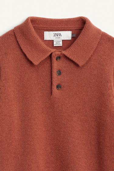 POLO EN MAILLE 100 % LAINE ÉDITION LIMITÉE - Tuile de Zara - Image 6