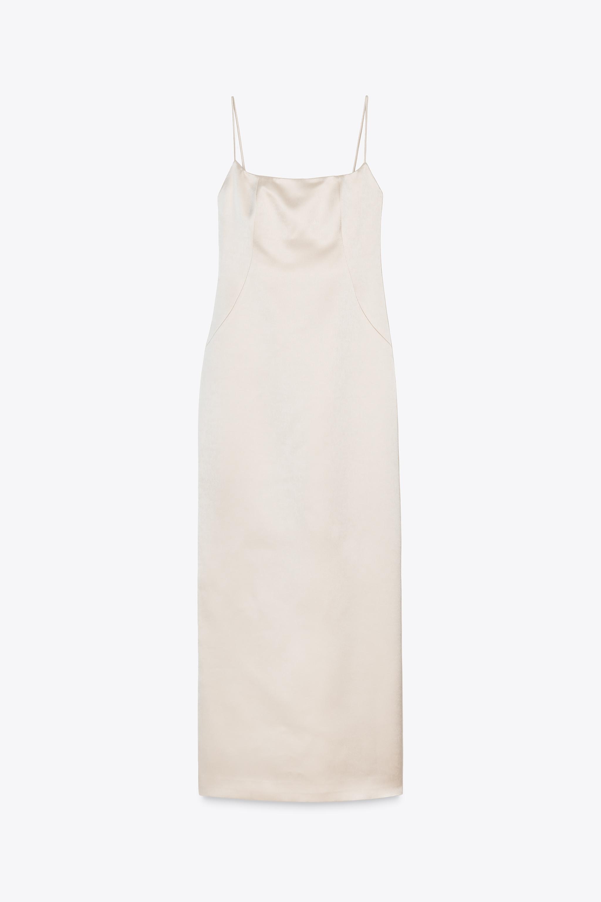 ZARA ミディワンピース - LIMITED EDITION 5919/501 MIDI DRESS LIMITED EDITION - Pearl / Beige | ZARA United States