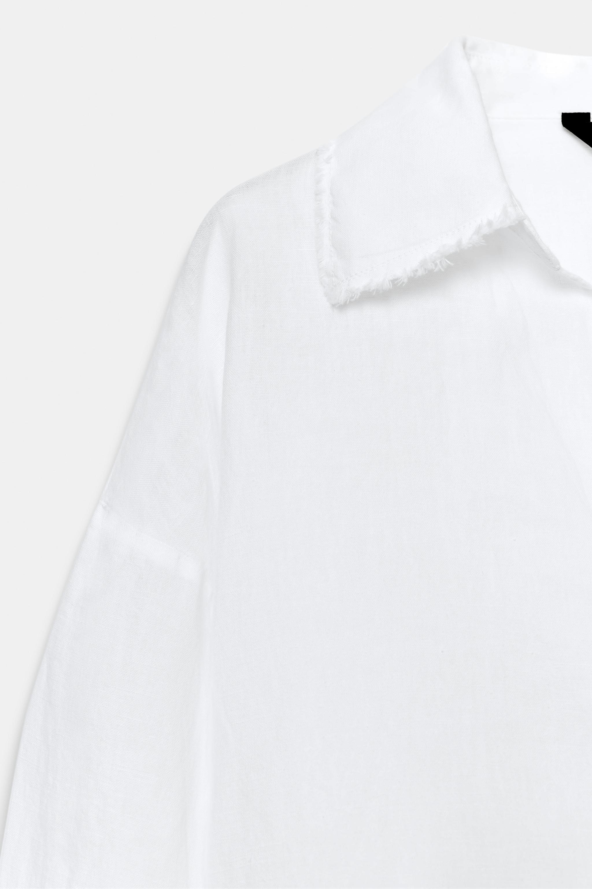 ZW COLLECTION FRINGED LINEN SHIRT