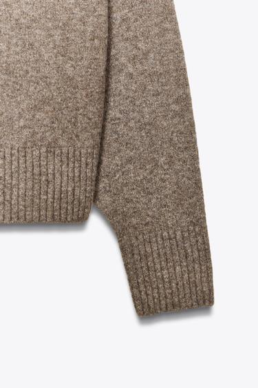 SOFT KNIT V-NECK SWEATER - Mink marl by Zara - Image 8