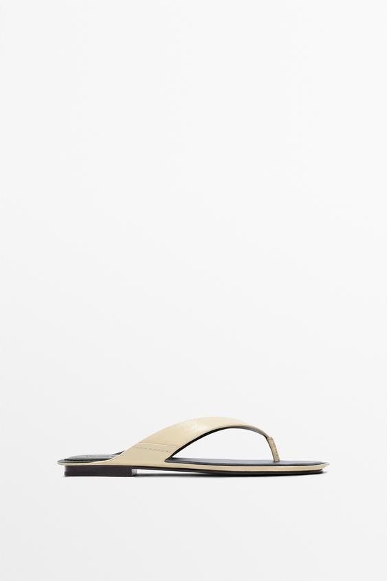 Flat leather sandals from Zara - $180