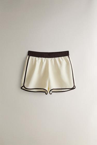 Zara SPORTS SHORTS - 裸色