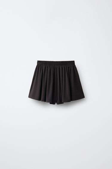SPORTY FLOWING MODAL BLEND BERMUDA SHORTS - Anthracite grey by Zara