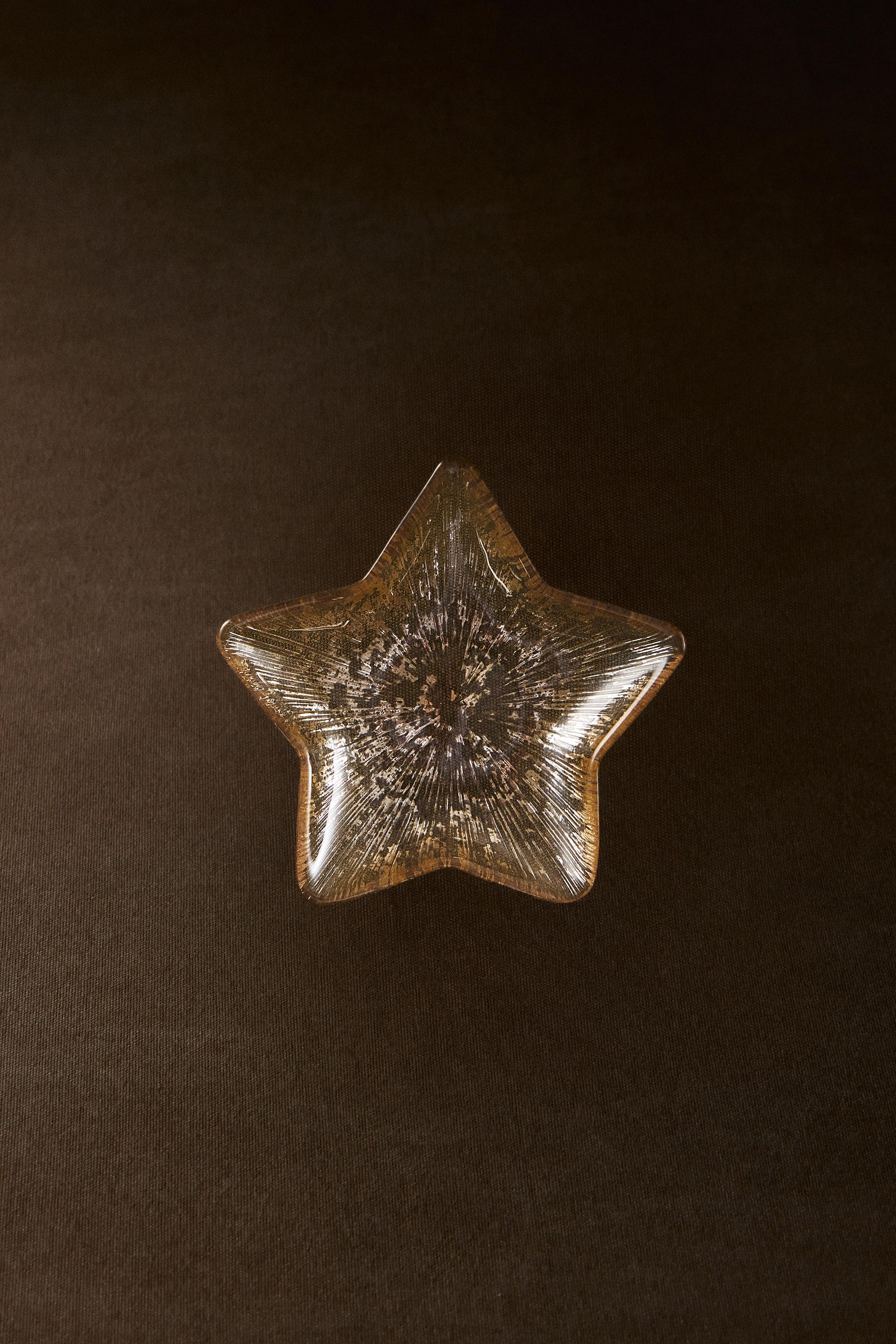 CHRISTMAS MERCURY GLASS STAR BOWL