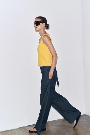 TOP EN MAILLE UNI - Jaune de Zara - Image 2
